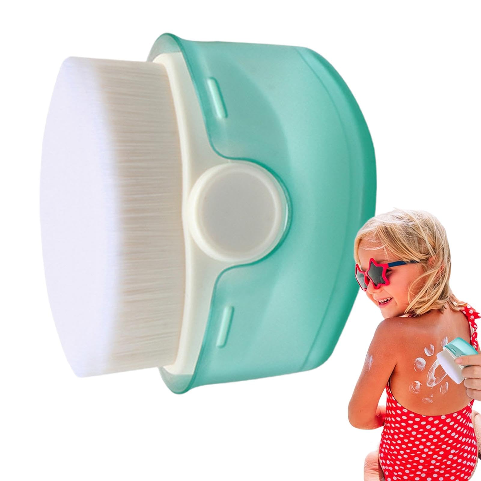Aplicador De Protector Solar Para Niños | Aplicador Brocha De Maquillaje Para Rostro Y Cuerpo Brocha De Protección Solar | Cepillo Protector Solar Con Tapas Protectoras | Brocha Para Crema Solar