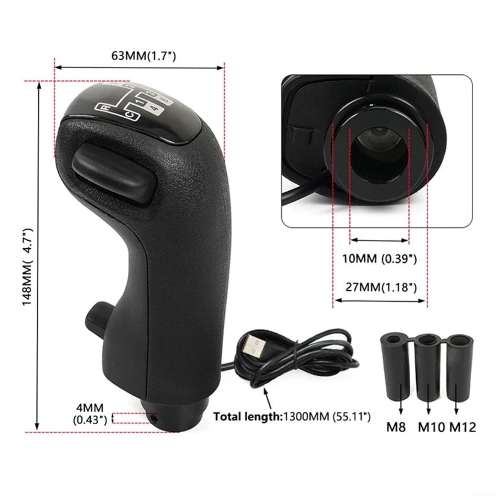 ZYNCUE Pommeau de levier de vitesse de rechange pour simulateur de camion Logitech G25/G27/G29