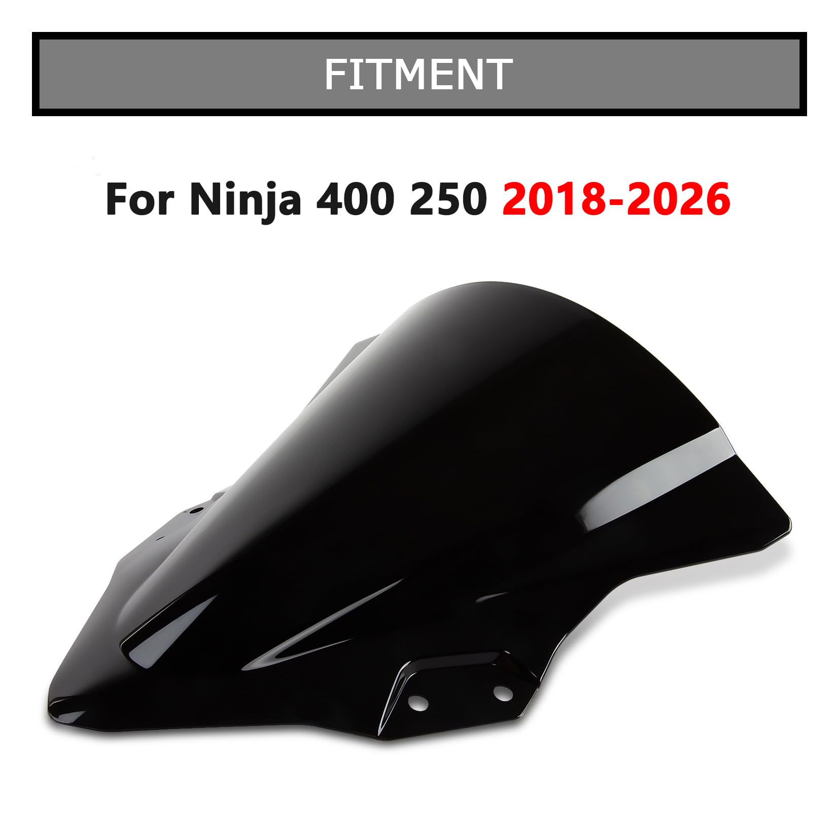 Amazon.com: PSLER Double Bubble Windshield for Ninja 400 250 EX400
