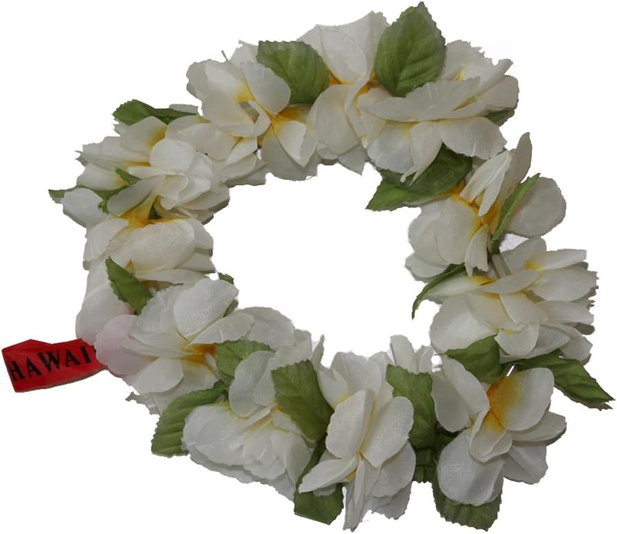 Hawaii Floral Headband-haku Lei Elastic Hawaiian Haku Leis Headdress Color Yellow/white