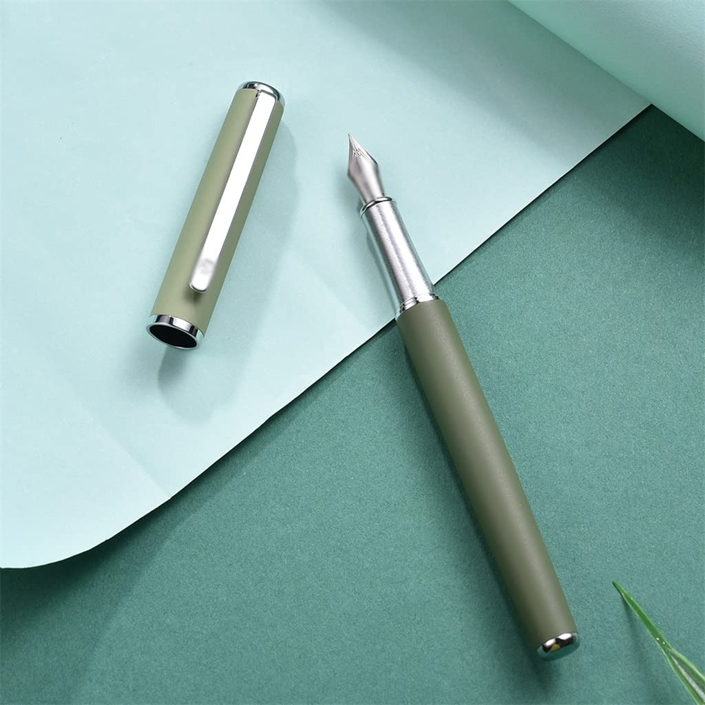 Stylo plume en métal avec pointe d'encre de 0,4 mm, excellente écriture, bureau