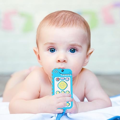 Miniatura 4 de Juguetes de dentición para bebés de 3 meses, mordedores de silicona para bebés de 3 a 12 meses, control remoto y teléfono celular, juguetes