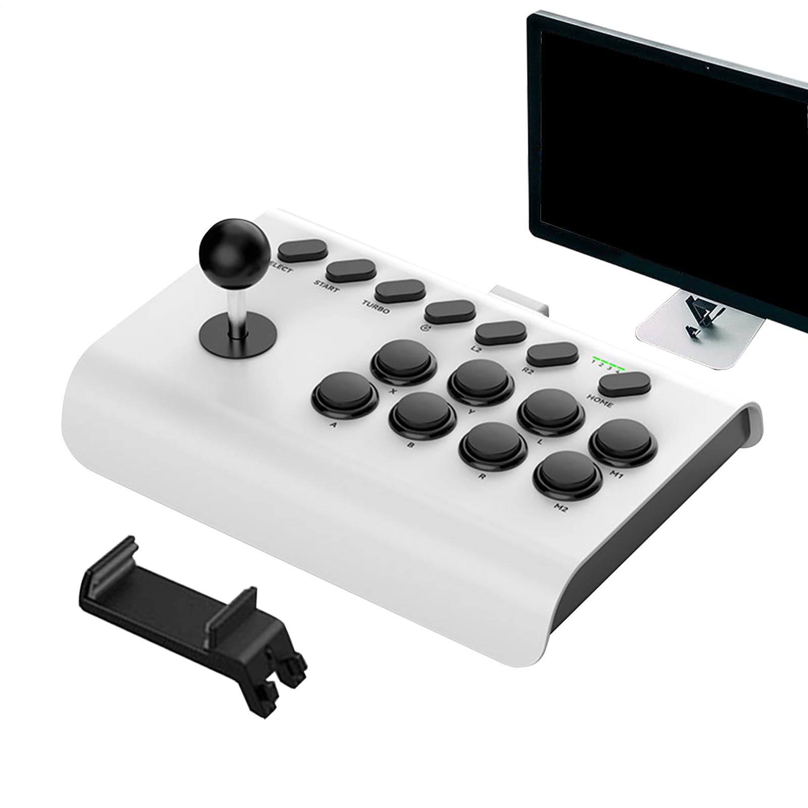Bastone da combattimento arcade retrò – Joystick di combattimento di | arcade durevole con funzioni Turbo/Macro, joystick arcade nostalgico universale per PC e console di retrò [video game]