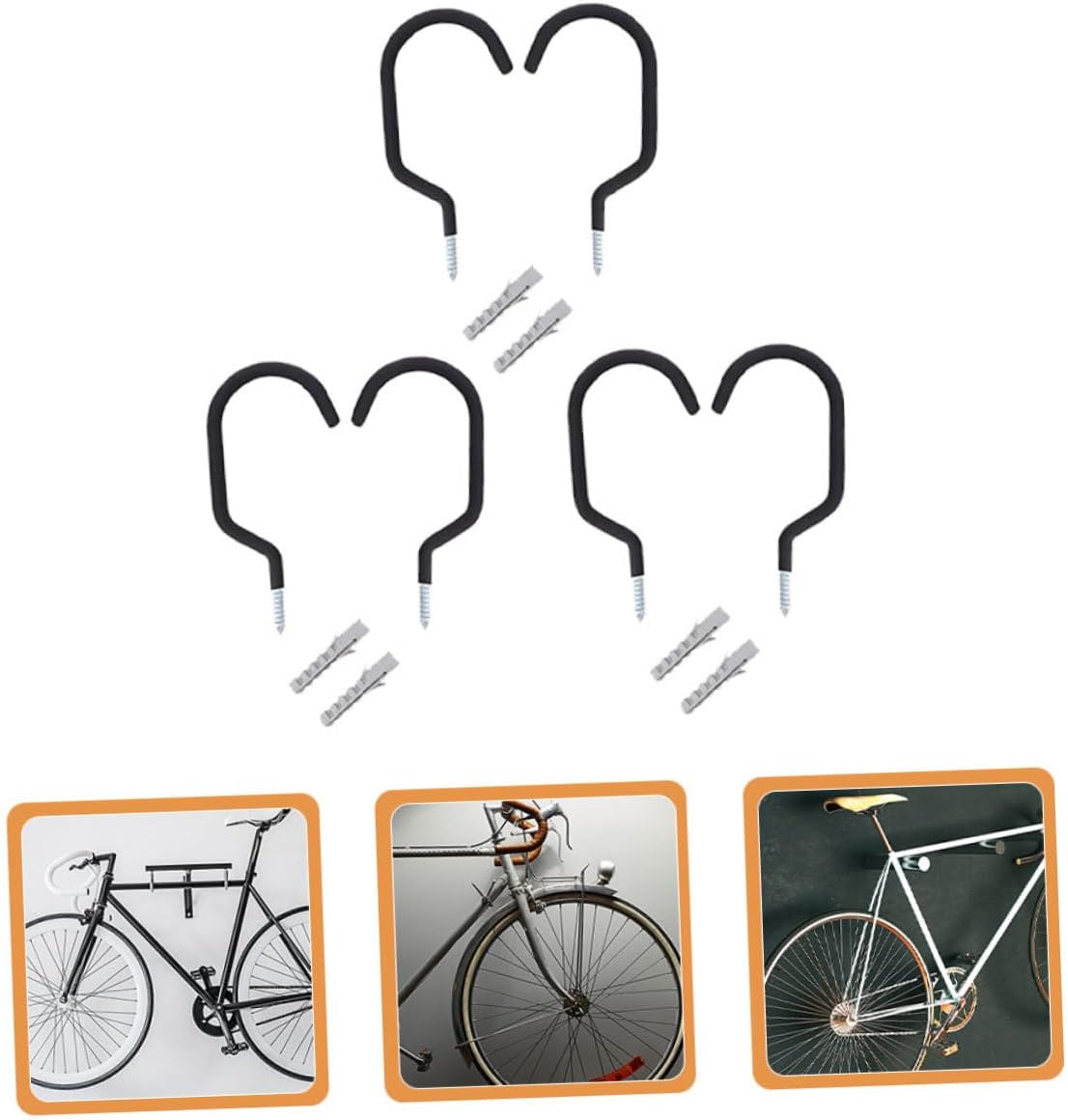 20pcs Heavy Duty Metal Hooks for Wall Mount Storage Bike Hangers for Garage and Home Indoor Bike Rack Ladder Hooks for Efficient Organization