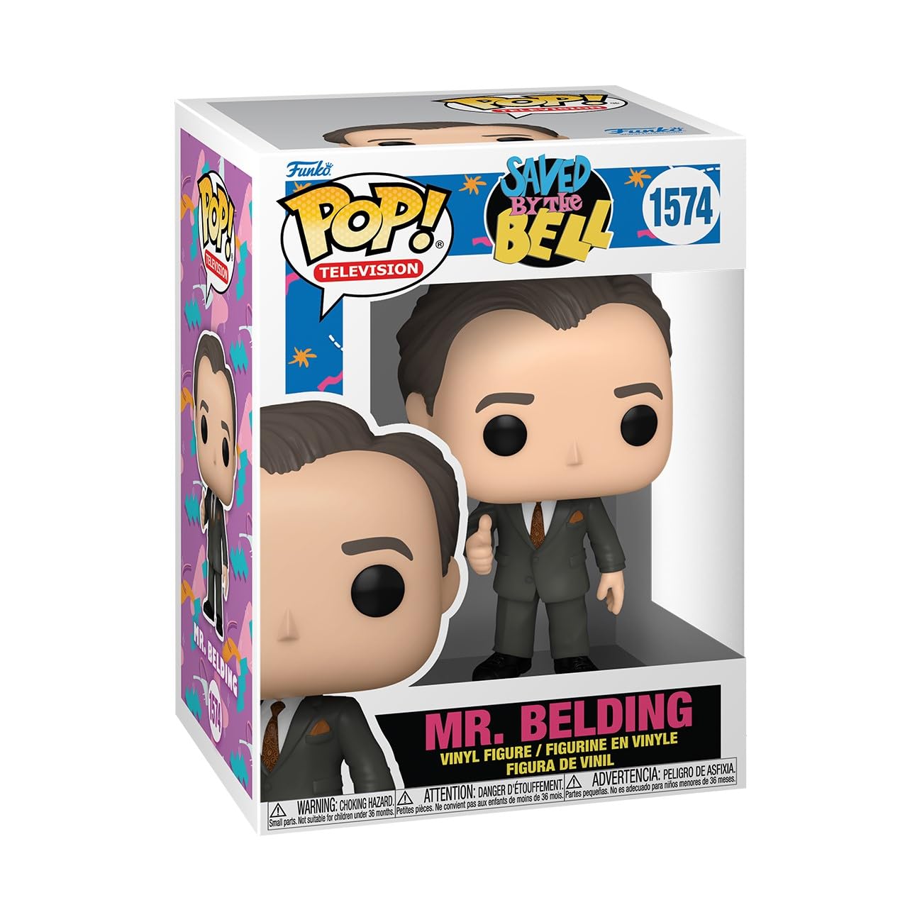 Funko Pop! TV: SBTB 30th, Mr. Belding, A.C. Slater, Saved By the Bell, Collectable Vinyl Figure, Gift Idea