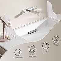 Vista 5 de Kit de protección contra salpicaduras de ducha, protectores grandes contra salpicaduras para bañera, impermeables, autoadhesivos, protectores