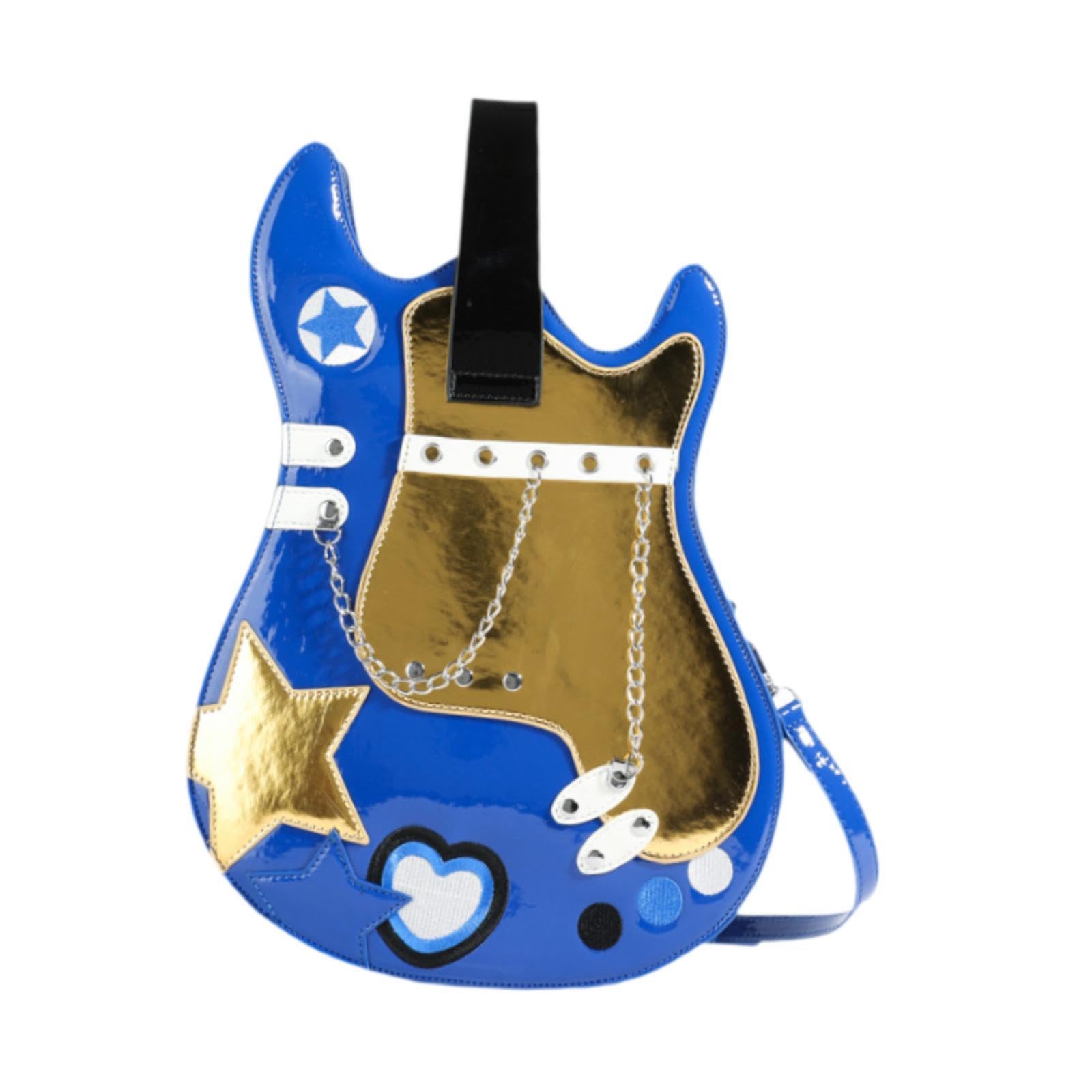Merishopp Guitar Shaped Backpack Fashion Trendy Guitar Purse for Dating Shopping Party Dark Blue | Clothing, Shoes & Accessories | Womens Handbags & Bags-picture-11
