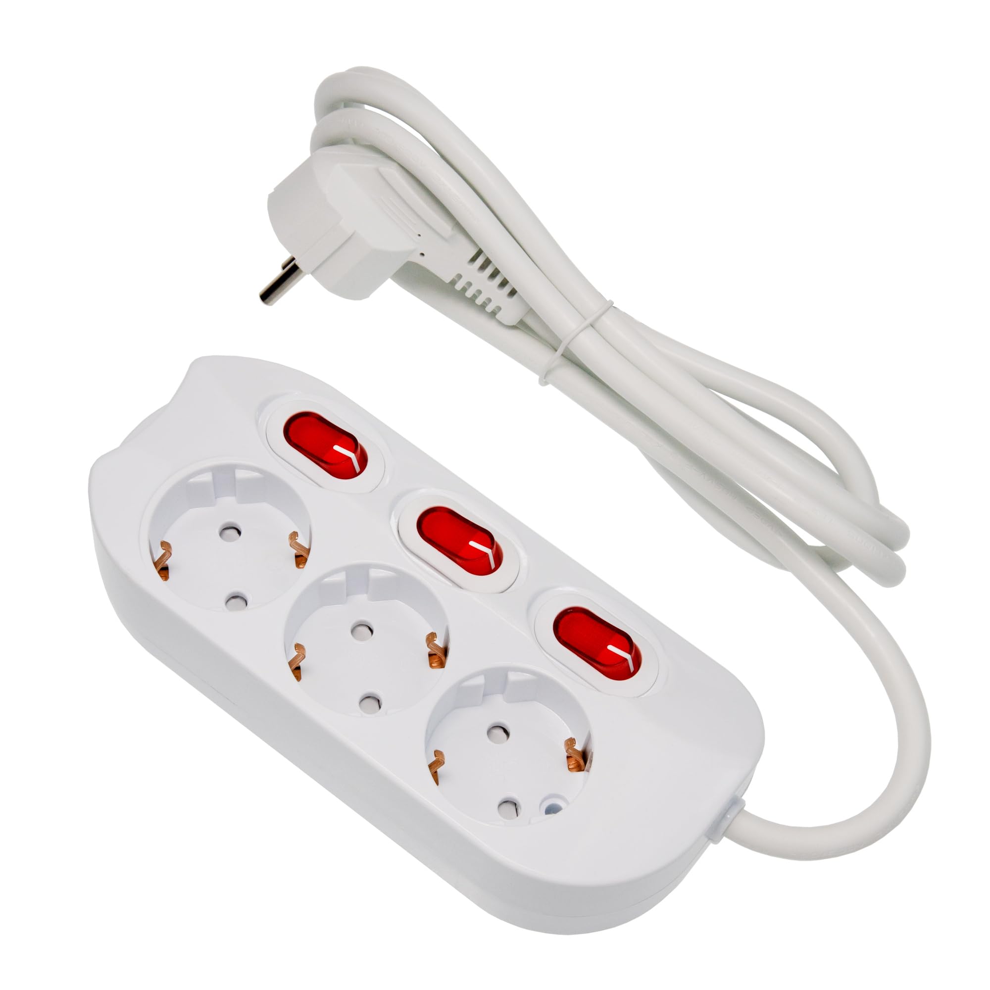 feletec Steckdosenleiste Einzel-Schaltung 3-fach, 5 Meter