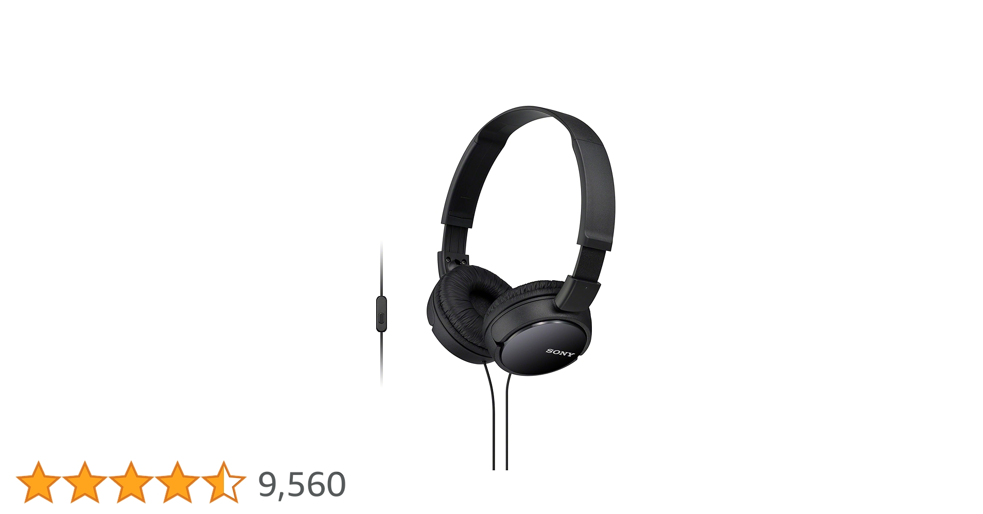 SONY MDRZX110AB Headphones W/Mic & Remote Black : Amazon.in