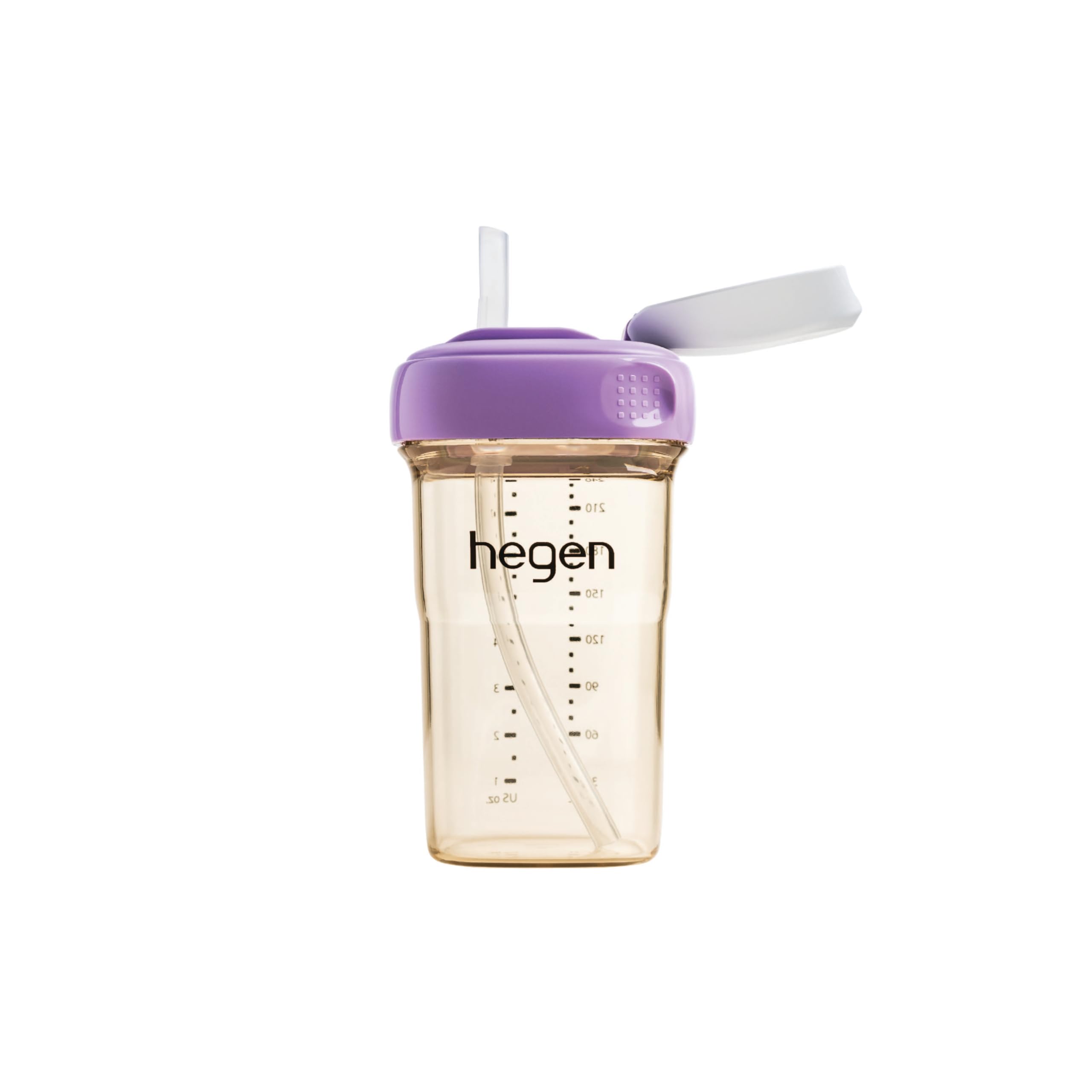 Amazon.com : Hegen 8oz Straw Cup PPSU Purple (Slow Flow) - 6