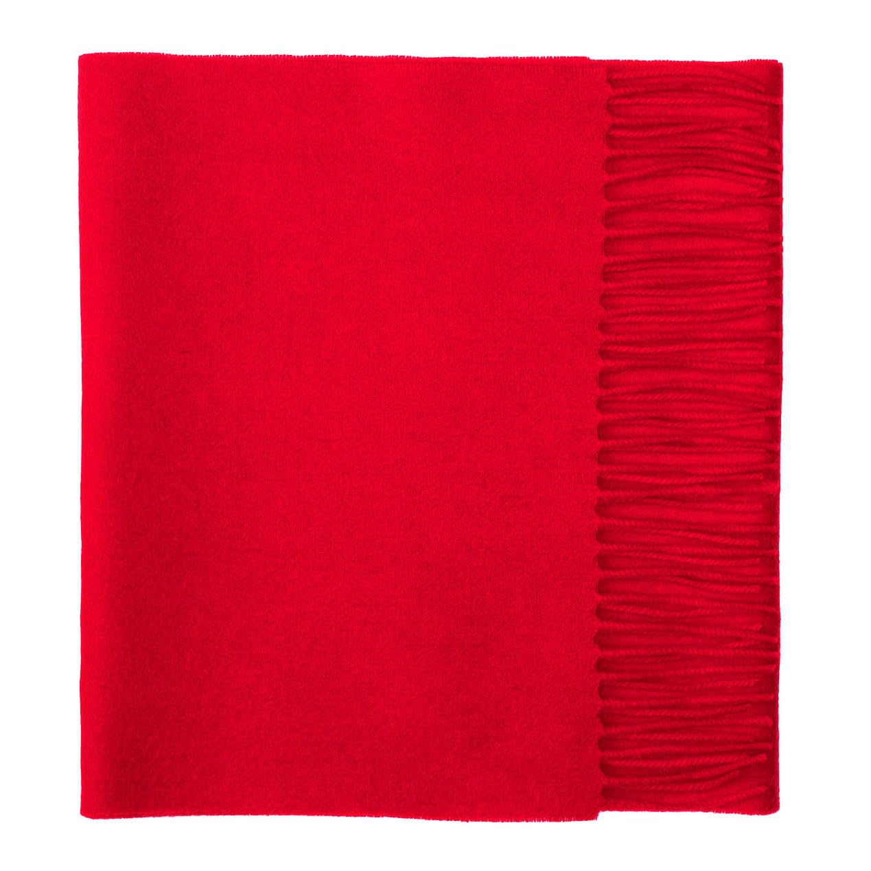 Lona Scott Unisex Red 100% Lambswool Scarf, 165 X 30 Cm