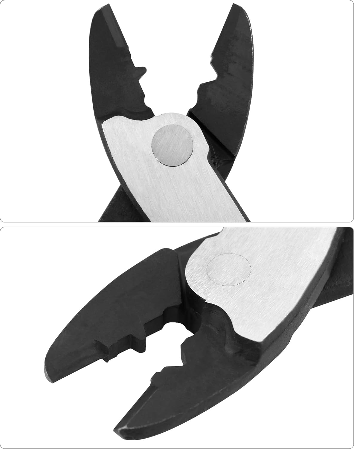 QWORK Wire Crimping Tool, 10" Steel Cable Wire Electrical Cutter Crimper Crimping & Cutting Pliers for 10~22 AWG Insulated and Non-Insulated Terminals and Connectors