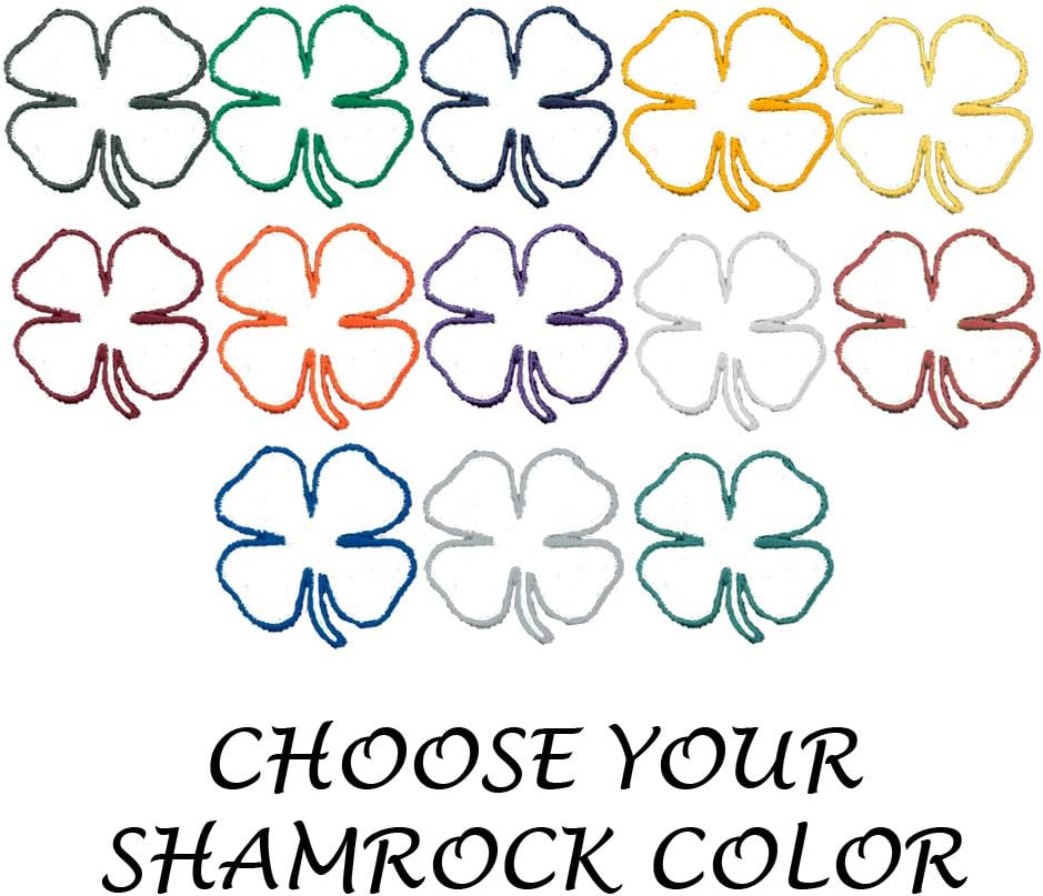 St Patrick's Day Fitted Hat, Four Leaf Clover Flex Fit Baseball Hat - Outline