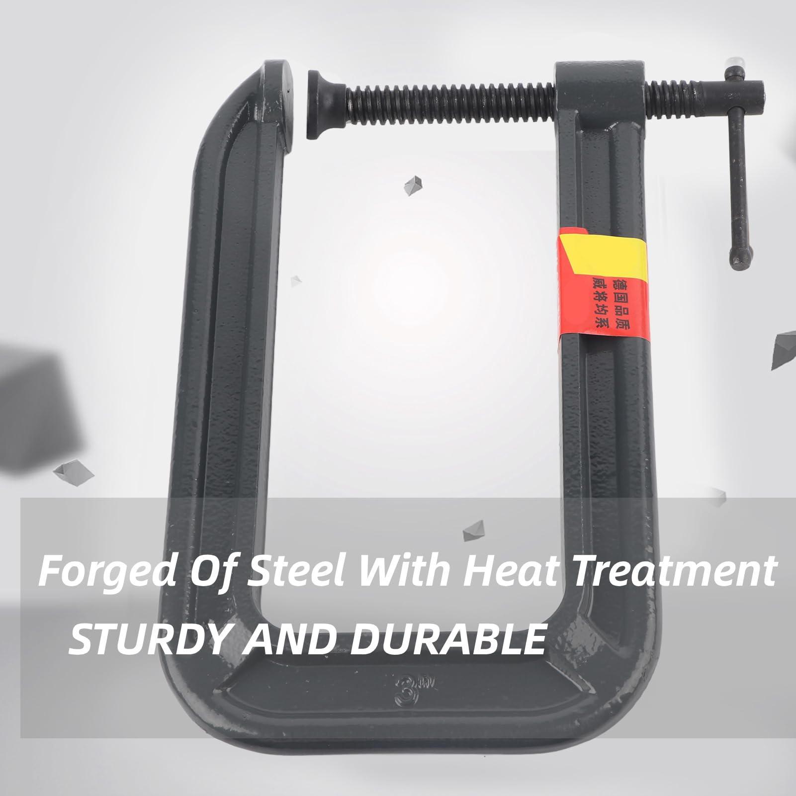 QANYEGN Heavy Duty Deep Throat U-Clamp, Steel Deep Reach C Clamp, Versatile Clamp with T Handle for Brake, Parts Assembly, Fastening, Welding