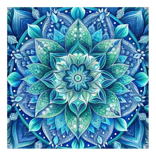 SJUTOUCI Mandala Diamond Art Kits for Adults, Diamond Painting Kits for Beginners, 5D Round Diamond Dots Gem Craft Art for Home Wall Decor 12x12 inch