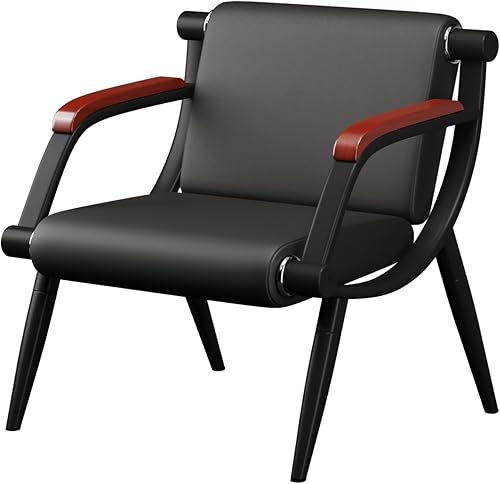 wonline Sillas de sala de espera, sillas de recepción de muebles de oficina con brazos, sillas de cuero son adecuadas para clínica, aeropuerto,
