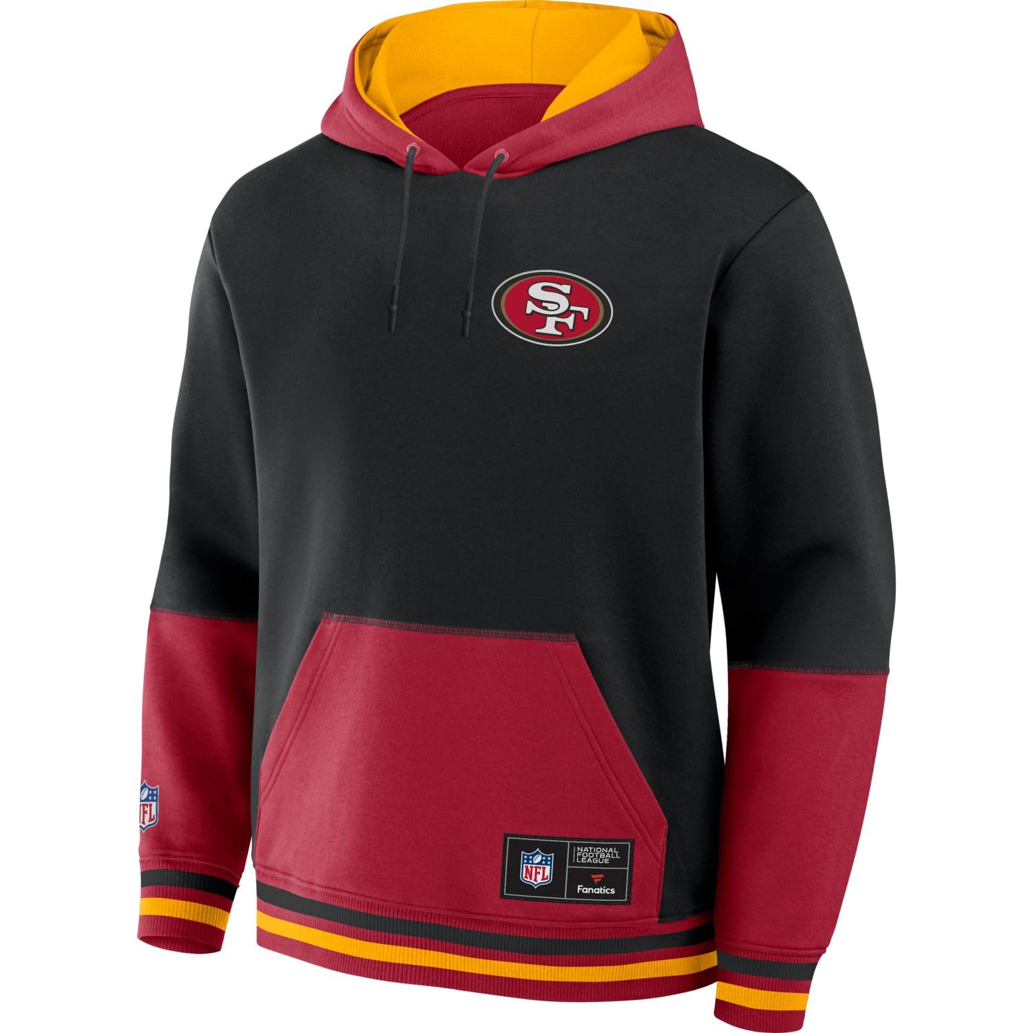 Fanatics Men's Black Foundation Fleece Hoody - Nfl San Francisco 49Ers - L