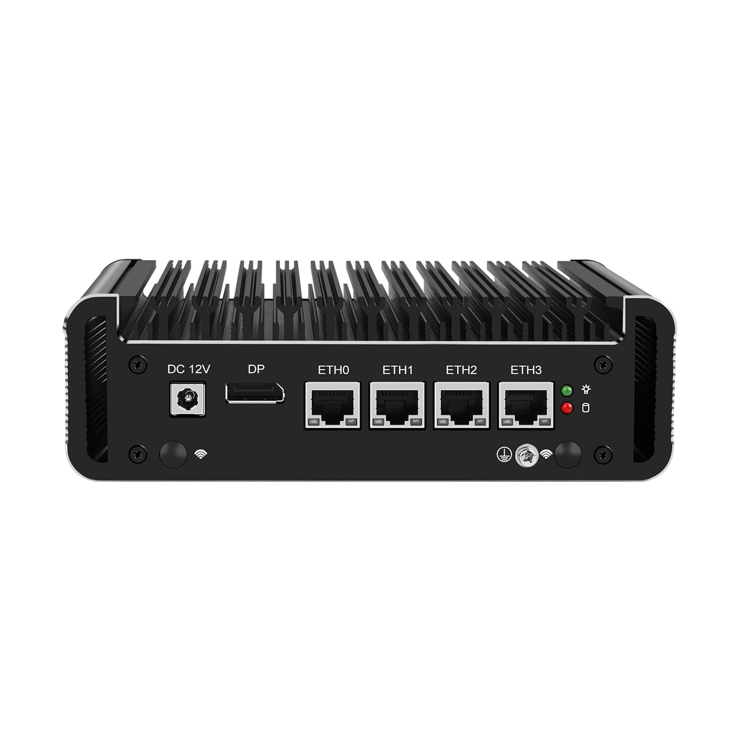 Micro Firewall Appliance, Mini PC, PFSense, Mikrotik, OPNsense, VPN, Router PC, Celeron J4125, RJ21, AES-NI, 4 x 2.5GbE I226-V, DP, HDMI, Console, 0 RAM, 0 Storage, Barebone No System