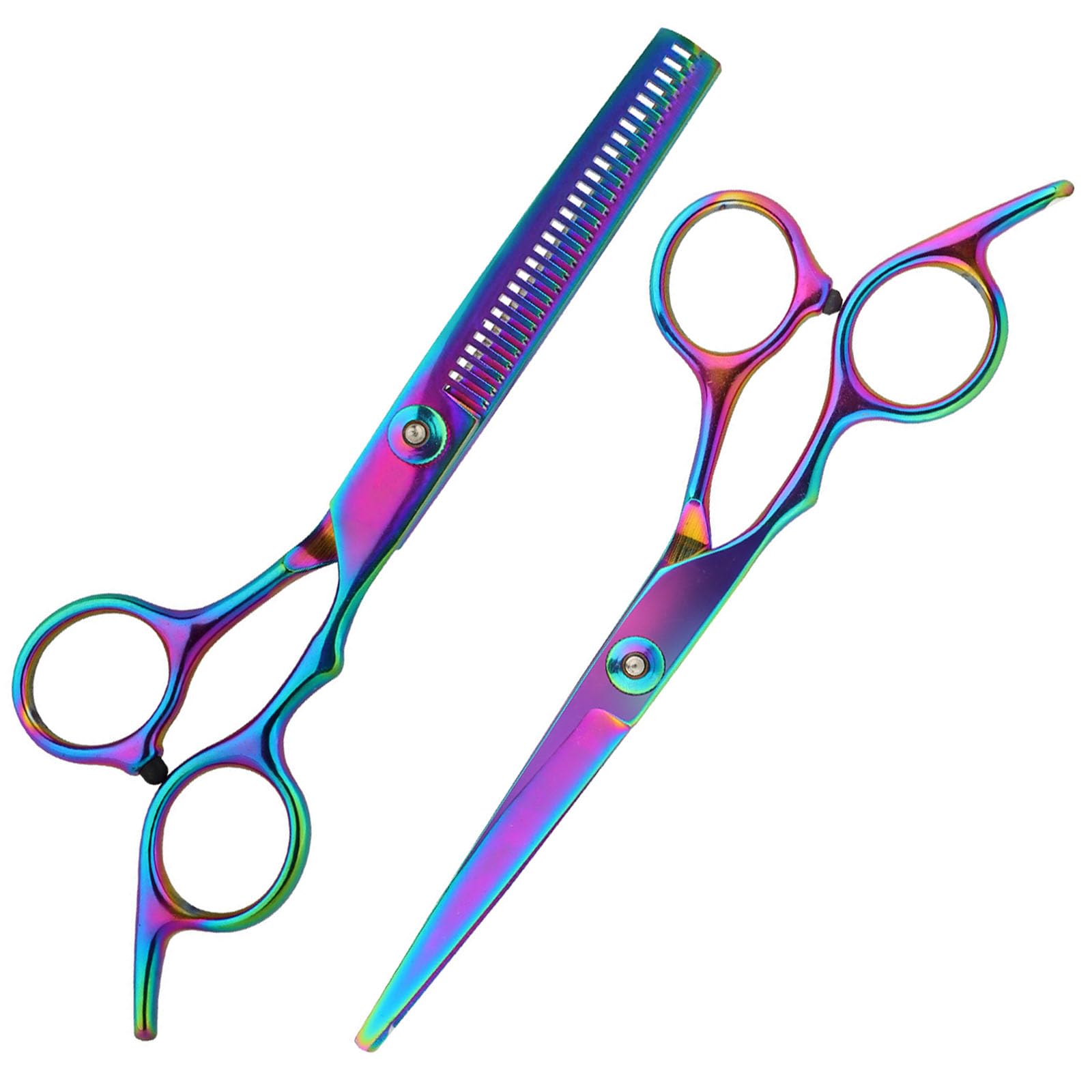 BSITSSS Tijeras de Peluquería, 2PCS Tijeras Peluqueria Profesional, 17cm Tijeras para Peinar de Corte Ultra Afilado y Preciso, Tijeras Entresacar Peluqueria para Mujeres,Hombres,Niños