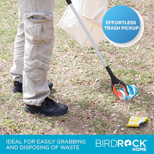 BIRDROCK HOME Reacher Grabber Pick Up Tool | Lightweight Aluminum 32” Extra Long Reaching Aid | Best Articulating Head | Rotating Rubber Grip | Trash Pick Up, Disabled, Garden Nabber Arm Extension - Thumbnail 4