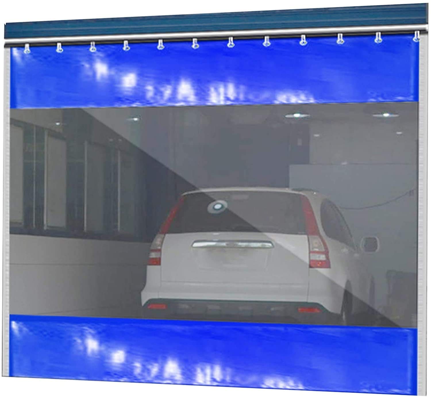 Lijinbo - Lona de protección, paneles de cortina transparentes, lona de PVC ignífugo, impermeable, con ganchos de metal para terrazas, patio, cobertizo de coche personalizable