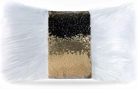 sequin bow pillow