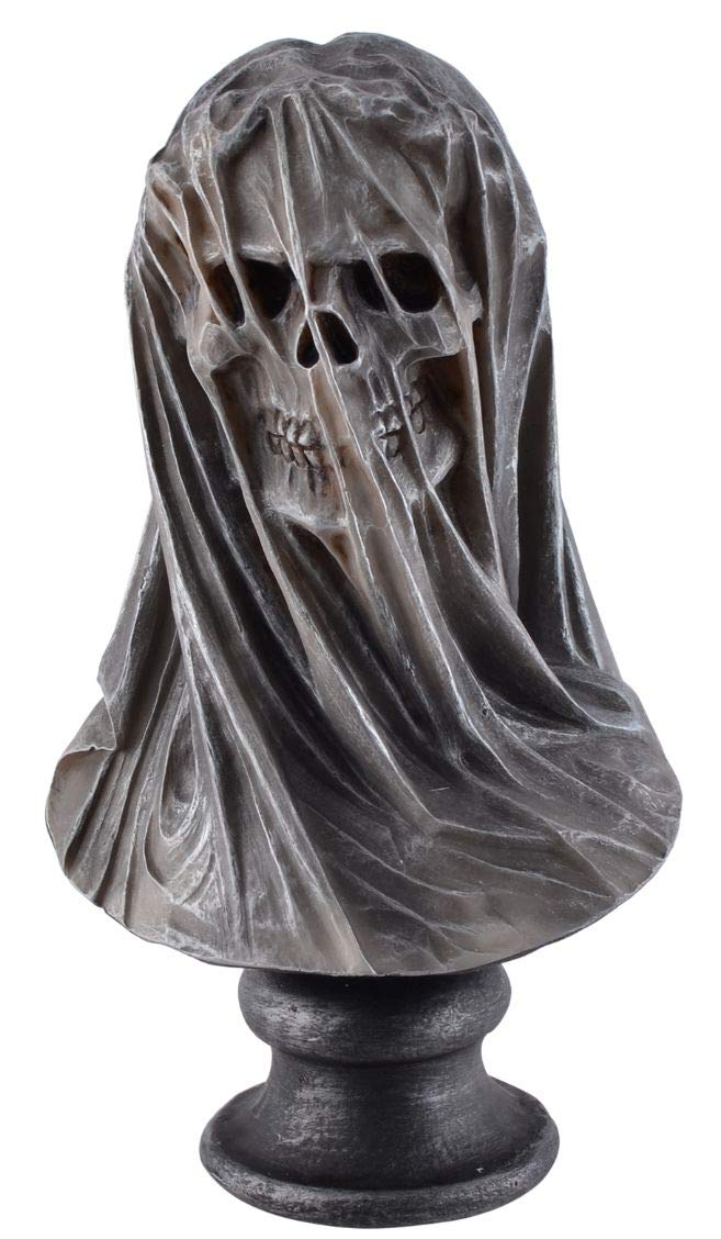 Vogler 766-7657 Totenkopfbüste Dark Veil Calavera Busto 25 CM Cráneo Calavera Gótico