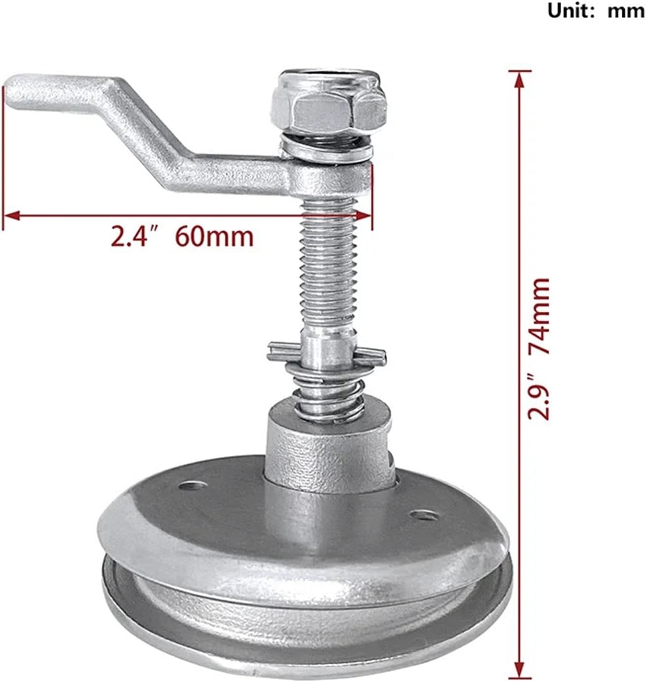 316 Stainless Steel Door Ground Lock Hardware Handle 1Pcs