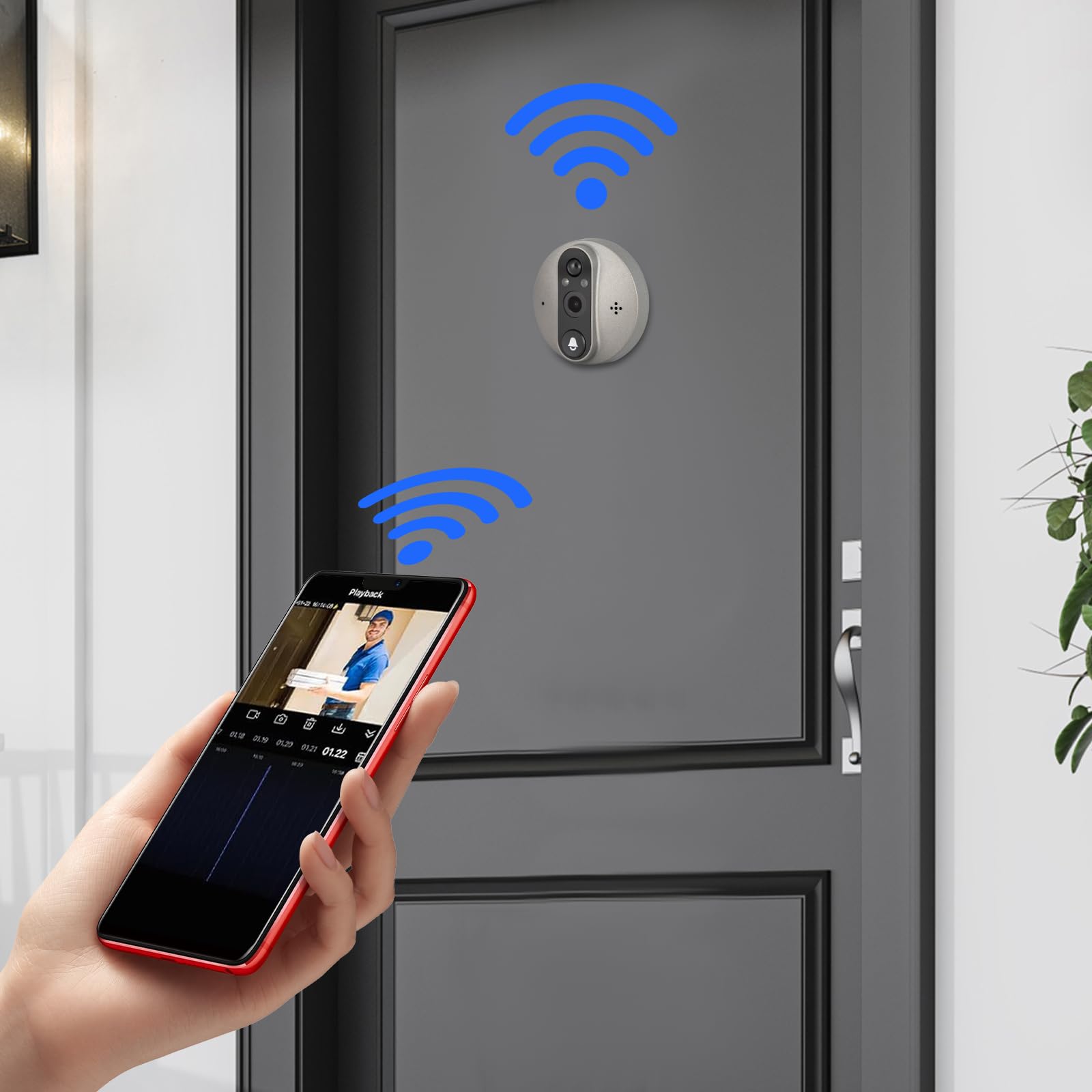 Video-Türklingel mit 1080P Kamera und Gegensprechanlage für zu Hause