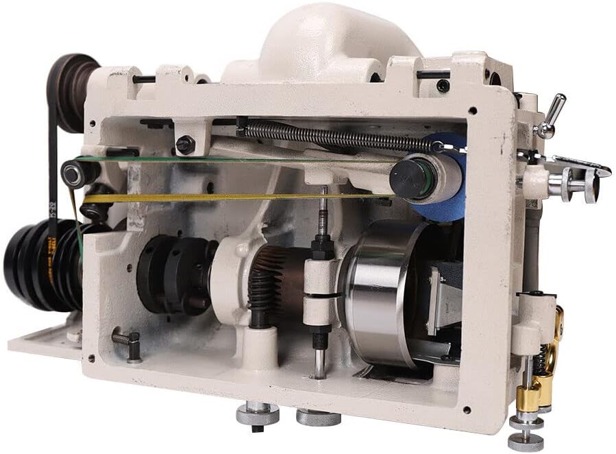 Electric Leather Skiving Machine SM-801 1200RPM Industrial Leather Shovel Skin Cutter Skiver 15mm Leather Thinning Skiving Machine Leather Edge Skiver Machine for Bag, Glove, Wallet, Shoes