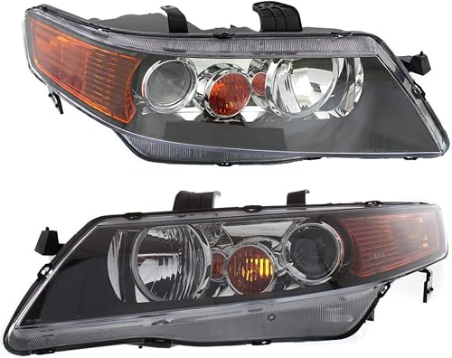 KarParts360 Para 2004 2005 Acura TSX Conjunto de faros delanteros par lado conductor y pasajero  HID  Para AC2518106 AC2519106