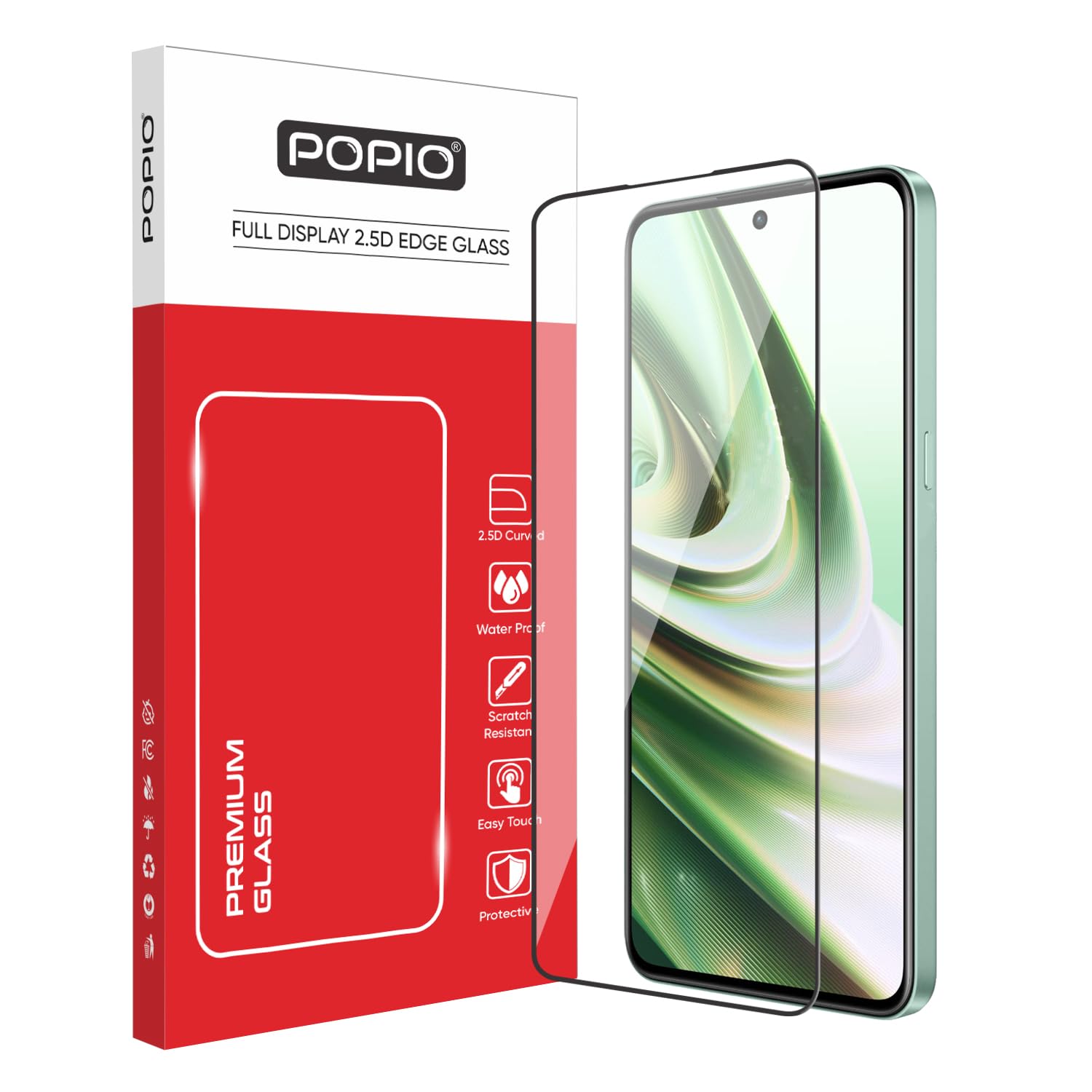 POPIO Military-Grade Gorilla Tempered Glass For OnePlus 10R / OnePlus 10T | 9H Hardness, Edge-to-Edge, Bubble-Free