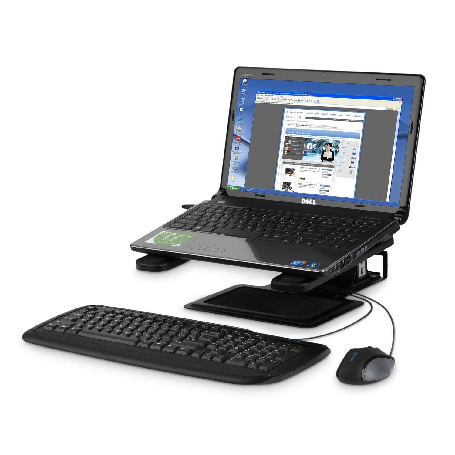 Kensington Soporte Ajustable para portátil - Soporte de Regazo para portátiles y netbooks (Negro, Metal)