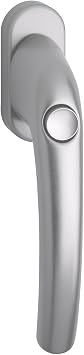 Hoppe 1757136 Tokyo Window Handle with Square Push Button 7 x 32mm Stainless Steel Effect