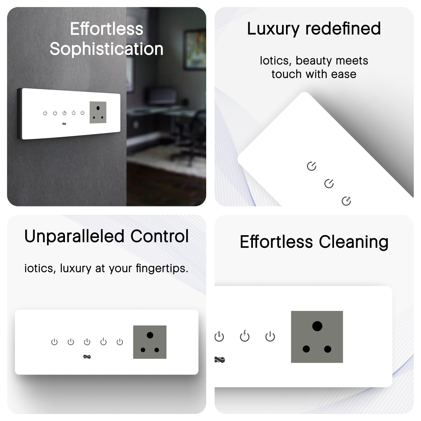 Iotics Smart Wifi Switch Board: 4xSwitch &1 Smart Plug Module.Touch Control, Remote, App Control. Voice Control with Alexa & Assistant. Smart Touch Switch Board For Home Automation (White), 240 Volts — Amazon image 9