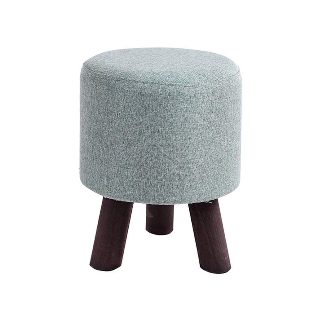 Tabouret en tissu moderne petit banc en bois pour salon et canapé