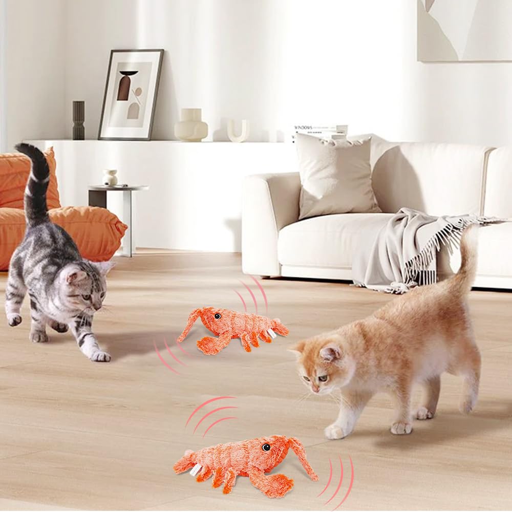 Juguetes interactivos para perros, juguetes interactivos para perros pequeños, medianos y grandes, juguetes recargables para perros de langosta oscilante, juguetes para cachorros que los