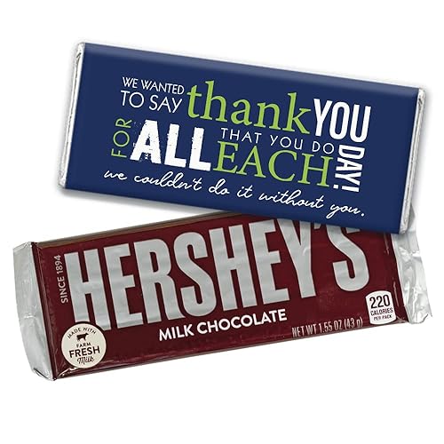 Regalos de dulces de agradecimiento personalizados de 12 quilates en barras de chocolate envueltas a granel (paquete de 12) No requiere montaje