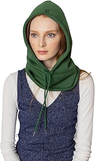 Unisex Sporty Snood Hat with drawstring Hood Scarf Neck Warmer Winter Balaclava Hood - Buy now