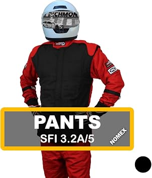 PROFOX-503NX Black, XSM Pants Nomex Driver Racing Fire Suit SFI 3.2A/5 Pants only