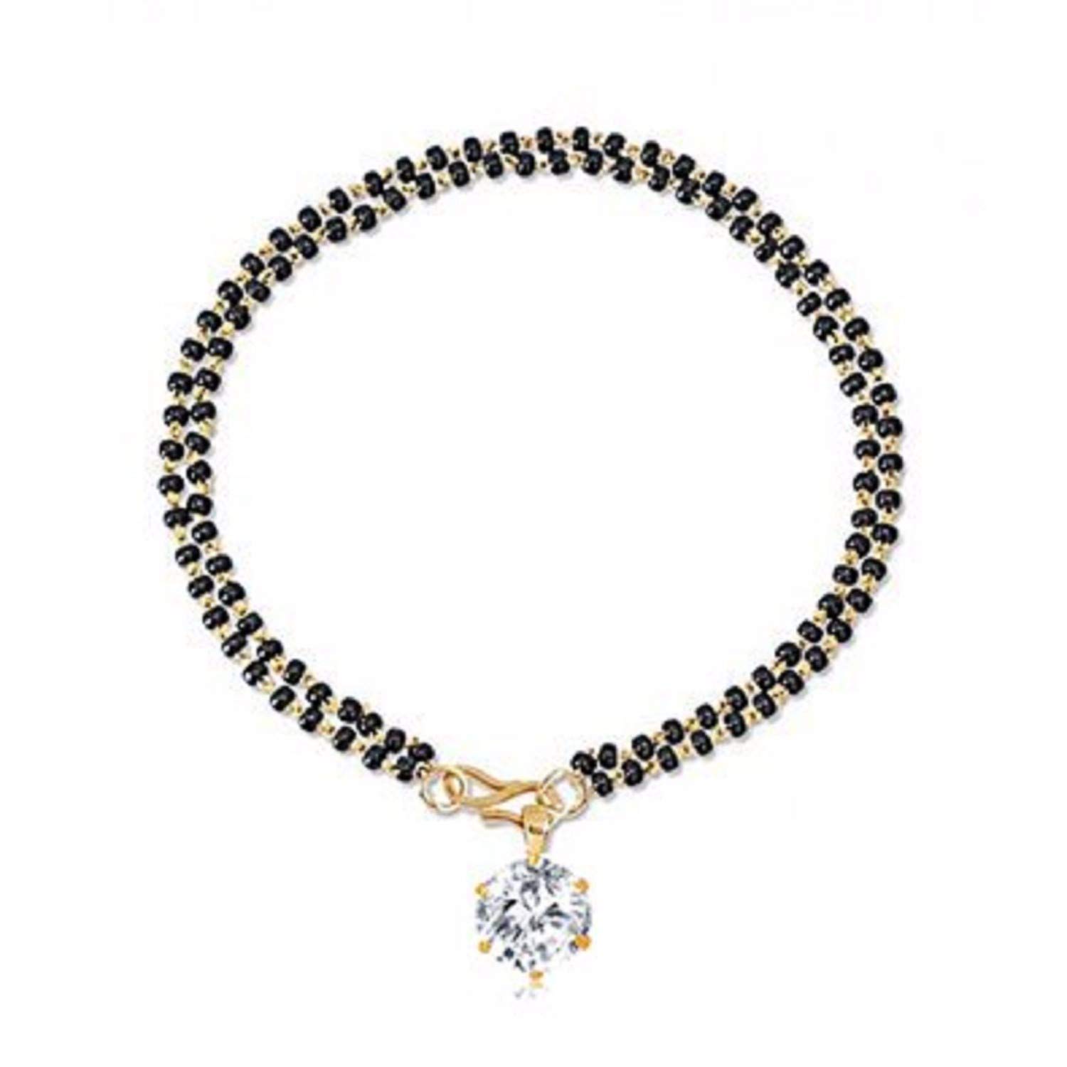 Efulgenz India Mangalsutra Bracelet Rhinestone Bracelet Bollywood Jewelry Traditional Ethnic Mangalsutra Bracelet for Women