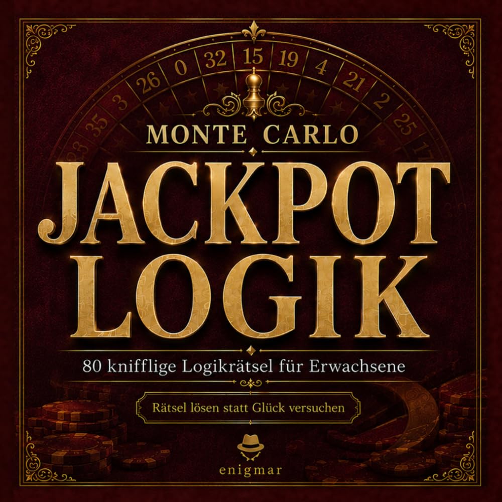 Monte Carlo Jackpot Logik - 80 knifflige Logikrätsel für Erwachsene: Denkaufgaben, Knobelaufgaben und Jackpot-Codes