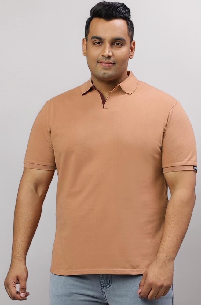 Wear Your Opinion Men's Plus Size Polo Collar Neck Half Sleeve Tshirt