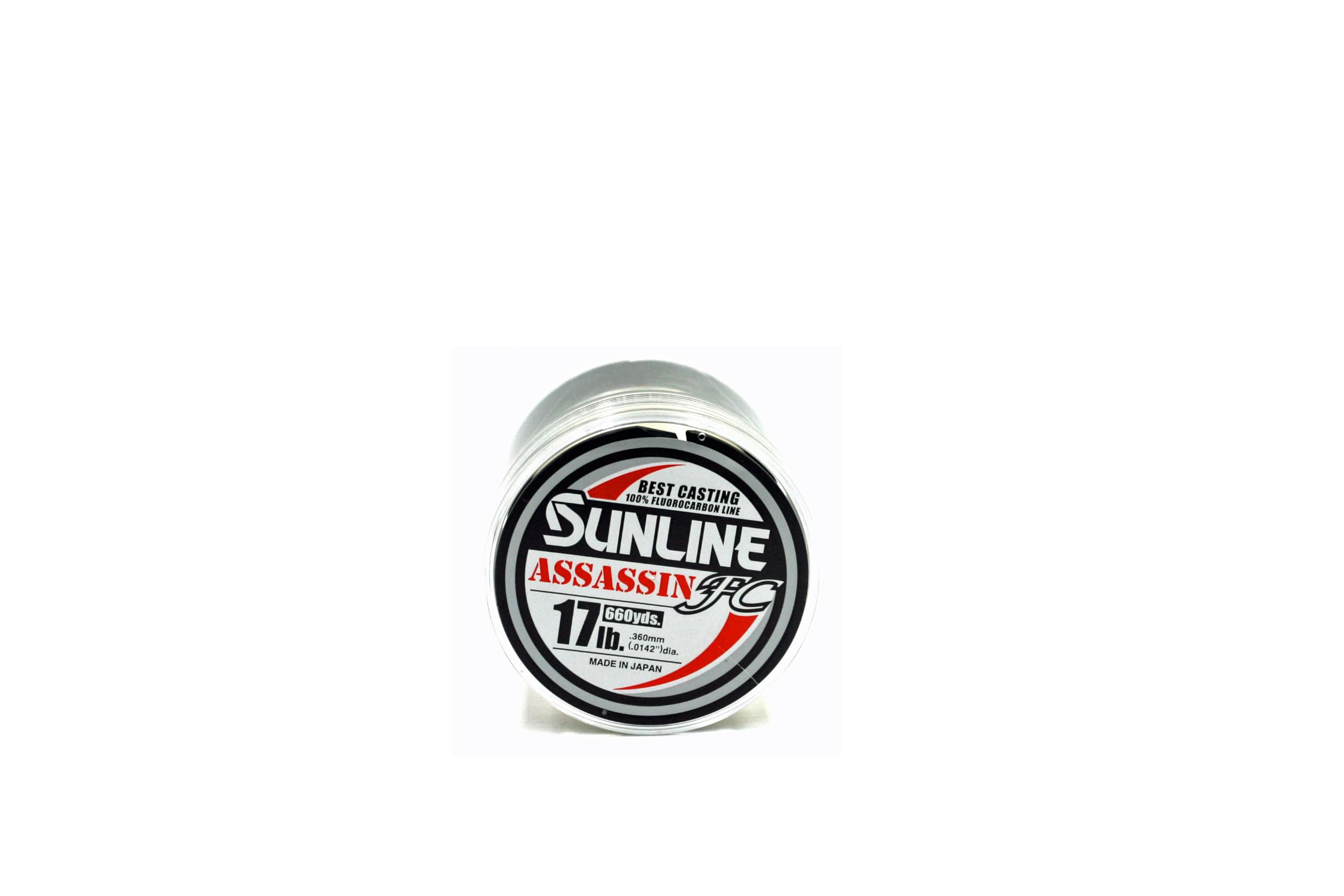 SunlineAssassin FC Fluorocarbon Fishing Line – 100% Fluorocarbon, P-Ion Technology, Multiple Line Weights & Spool Sizes