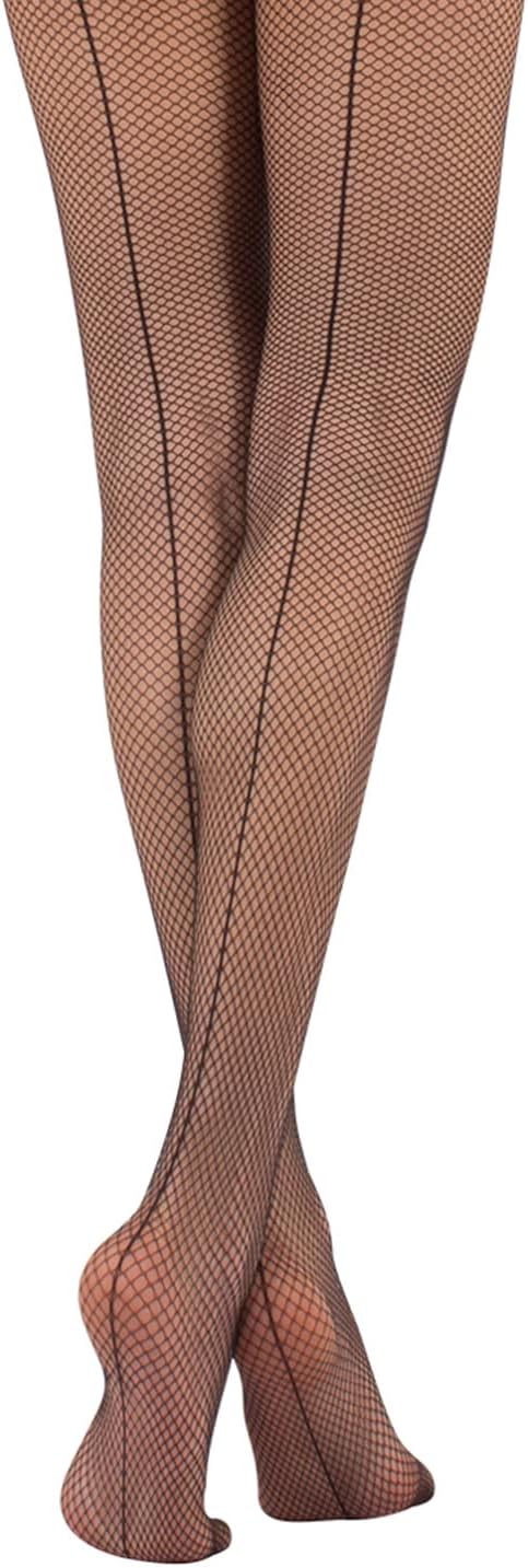 Fishnet Tights with Back Seam | Back Seames Fishnet Pantyhose | Black, Skin | S/M, L/XL | Made in Italy