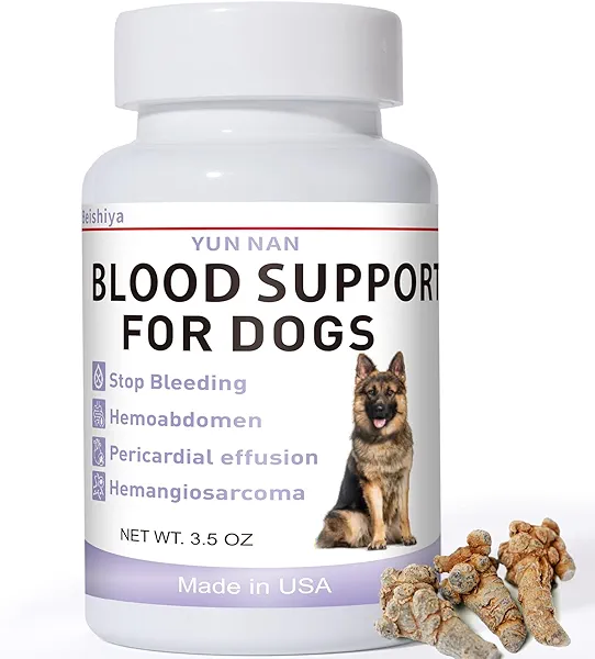 Quick Stop Bleeding for Dogs, Yunnan Sanqi Powder for Hemangiosarcoma, Hemoabdomen, Pericardial Effusion, Cancer Bleeding, Nose Bleed, Bloody Stools, Extends Your Dog’s Lifespan, 3.5 Oz