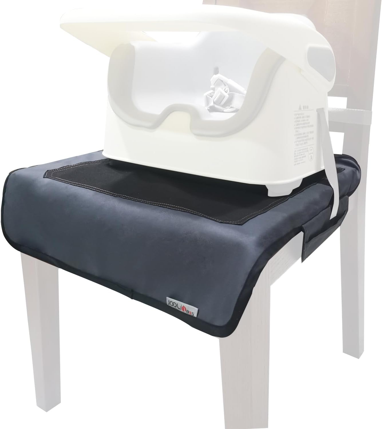 Extra Large Booster Chair Protector Cover,Dining High Chair Seat Cover Protect Booster Chair Cover,Non-Slip Bark Grain Backing, Waterproof,Oil-Proof and Stain-Proof,Easy to Wipe Clean Gray