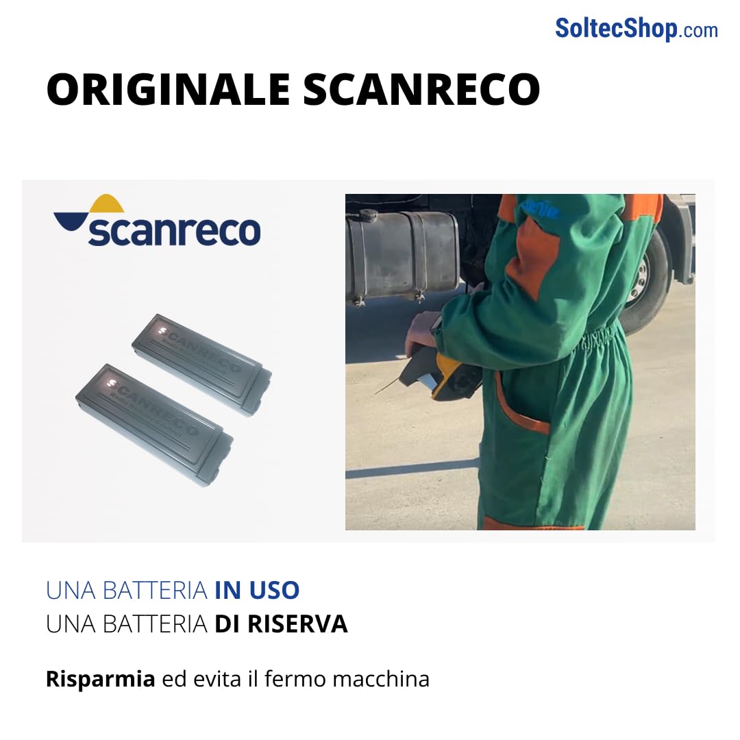 Kit de 2 baterías Originales Scanreco Modelo 592, 7,2 V 2000 mAh NiMH Recargables para Mando a Distancia de grúa, camión grúa y Equipos de elevación