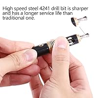 Vista 4 de Watris Veiyi Taladro de bisagra autocentrante, brocas de centrado, juego de brocas centrales de vástago hexagonal, broca de agujero central, broca