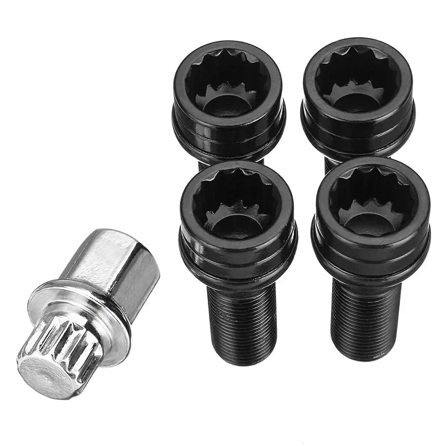 Wheel Spherical Bolt Compatible with Mini for Countryman for R60 2010 2011 2012 2013 2014 2015 2016 OEM 36136776076 4 Pcs Car Tire Screw Wheel Studs